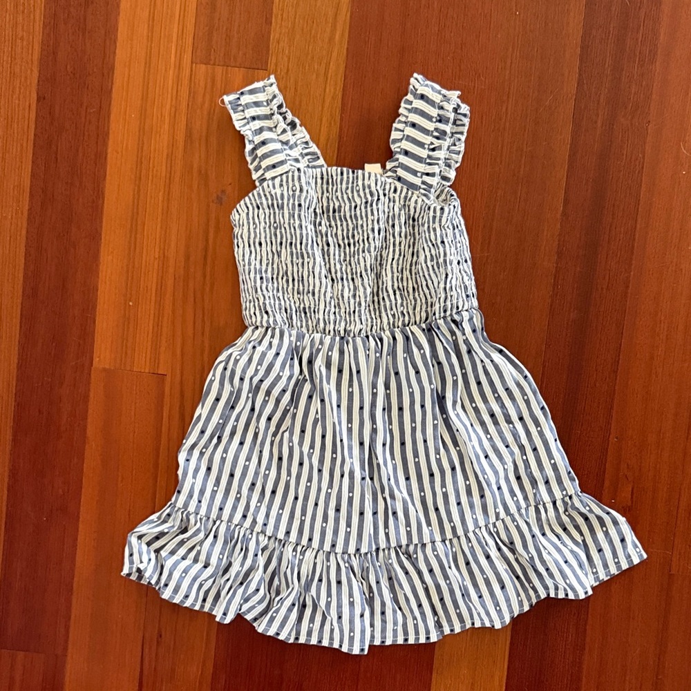 Adorable Navy and White Striped Kids Dress